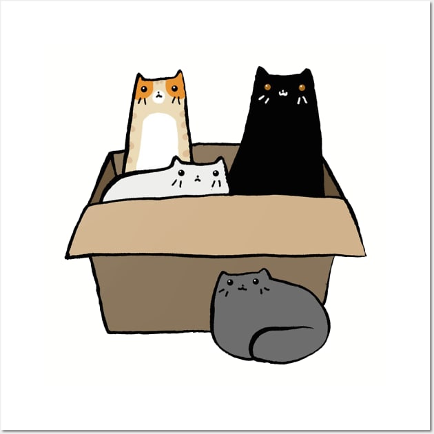 Cats in a Box Wall Art by howardedna